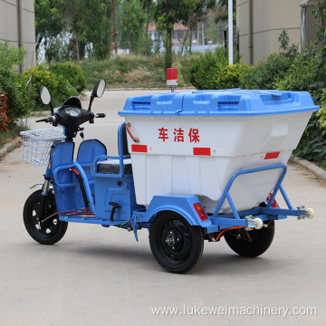 Electric three-wheel sanitation vehicle